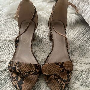 Snakeskin Strappy Heels